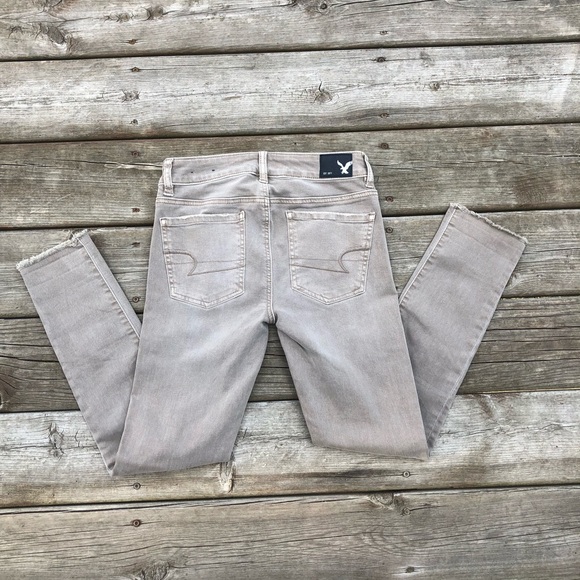 AEO distressed denim jegging crop raw hem NWT - Picture 4 of 6